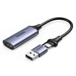 Adattatore audio e video USB-A / USB-C - HDMI UGREEN CM489, grigio