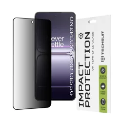 Pellicola protettiva per schermo Privacy Techsuit per OnePlus Nord CE5, Vetro temperato, Full Glue, 111D