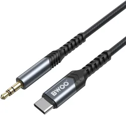Cavo Audio USB-C - 3.5mm BWOO BO-AUX066, 1.2m, Nero