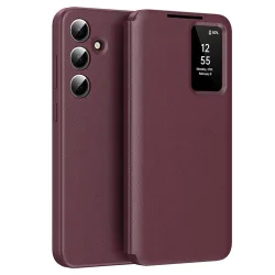 Custodia per Samsung Galaxy S23 FE S711, Techsuit, SmartView, Rossa