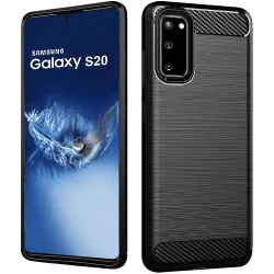 Custodia per Samsung Galaxy S20 5G G981 / S20 G980, OEM, Carbonio, Nera