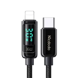 Cavo Dati e Ricarica USB-C - Lightning McDodo CA-8810 Display, 36W, 1.2m, Nero