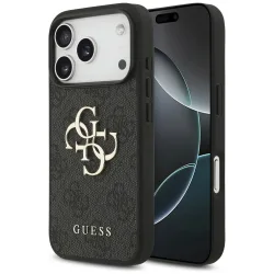 Custodia per Apple iPhone 17 Pro Max, Guess, 4G Big Logo, Nera