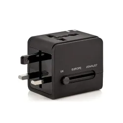 Caricabatterie da Rete Techsuit HHt148 Travel, 10W, 2A, 2 x USB-A, Nero
