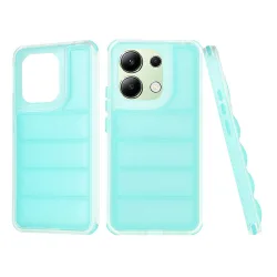 Custodia per Xiaomi Redmi Note 13 4G, Techsuit, Wave Shield, Turchese