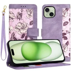 Custodia per Apple iPhone 15 Plus, Techsuit, FlipCraft, Viola