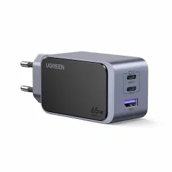 Caricabatterie Rete UGREEN X553 Nexode Air S, 65W, 3A, 1 x USB-A - 2 x USB-C, Grigio
