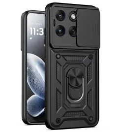 Custodia per Motorola Edge 70 Fusion, Techsuit, CamShield, Nera