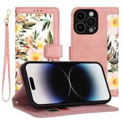 Custodia per Apple iPhone 14 Pro, Techsuit, FlipCraft, Rosa