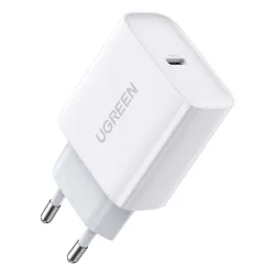 Caricatore da rete UGREEN CD137, 20W, 3A, 1 x USB-C, Bianco