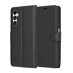 Custodia per Samsung Galaxy A05s A057, Techsuit, Leather Folio, Nera