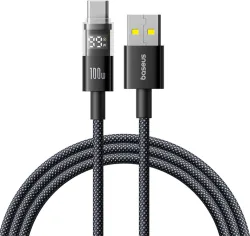 Cavo Dati e Ricarica USB-A - USB-C Baseus Display 2, 100W, 1m, Nero P10382701121-00