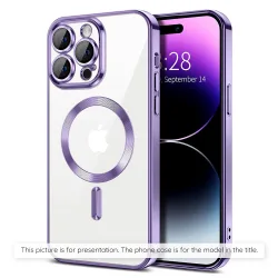 Custodia MagSafe per Apple iPhone 17 Air, Techsuit, Luxury Crystal, Lilla Chiaro