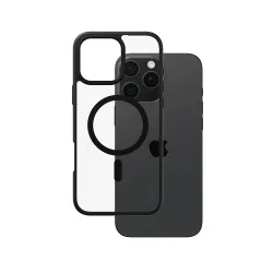 Custodia MagSafe per Apple iPhone 16 Pro Max, PanzerGlass, Care Urban Combat, Nera Trasparente
