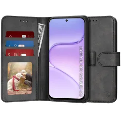 Custodia per Honor 600 Smart, Techsuit, Diary Book, Nera