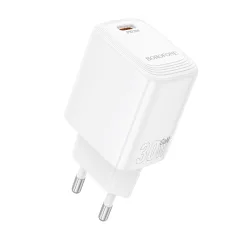 Caricabatterie Retea Borofone BN28 Fuente, 30W, 3A, 1 x USB-C, Bianco
