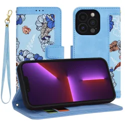 Custodia per Apple iPhone 13 Pro, Techsuit, FlipCraft, Blu
