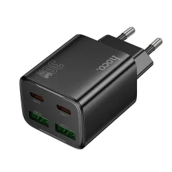 Caricabatterie Rete HOCO N56, 30W, 3A, 2 x USB-A - 2 x USB-C, Nero