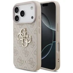 Custodia per Apple iPhone 17 Pro, Guess, 4G Big Logo, Rosa