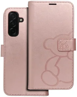 Custodia per Samsung Galaxy A26 A266, OEM, MEZZO Teddy Bear, Rosa Dorato