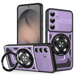 Custodia per Samsung Galaxy S26 S942, Techsuit, RuggedCam, Viola
