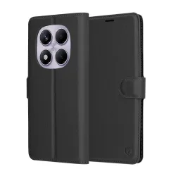 Custodia per Xiaomi Redmi Note 14 Pro 4G, Techsuit, Leather Folio, Nera