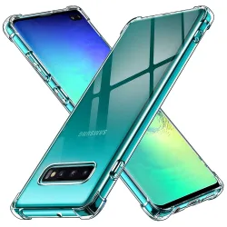 Custodia per Samsung Galaxy S10+ G975, Techsuit, Shockproof Clear, Trasparente