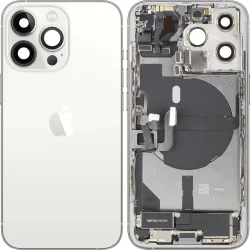 Cover Batteria Apple iPhone 13 Pro, Con Scocca Centrale, Parti Complete, Argento, Swap Premium