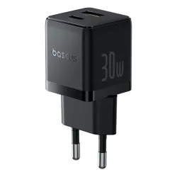 Caricabatterie Rete Baseus Palm, 30W, 3A, 1 x USB-A - 1 x USB-C, Nero P1011160A113-00