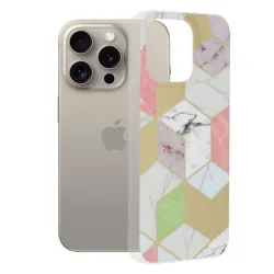 Custodia per Apple iPhone 15 Pro Max, Techsuit, Marble, Viola