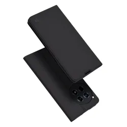 Custodia per OnePlus 12R, Techsuit, Magskin Book, Nera