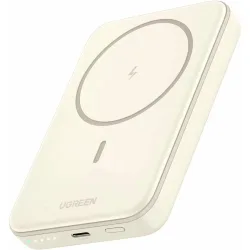 Batteria Esterna Wireless UGREEN PB561, 10000mAh, 20W, PD + FQI, 1 x QI - 1 x USB-C, Beige