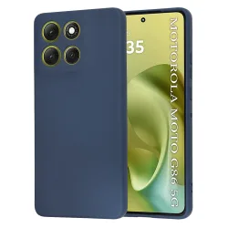 Custodia per Motorola Moto G86, Techsuit, SoftFlex, Blu scuro