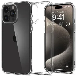 Custodia per Apple iPhone 15 Pro Max, Spigen, Ultra Hybrid, Trasparente ACS06565