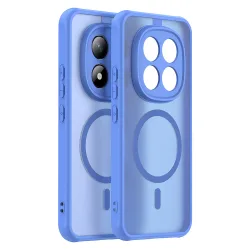 Custodia MagSafe per Xiaomi Poco M8 Pro / Redmi Note 15 Pro+ 5G, Techsuit, HaloFrost II, Blu