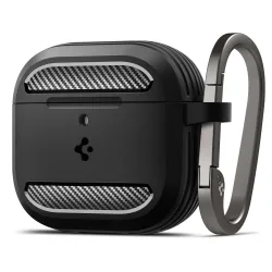 Custodia Spigen Rugged Armor per Apple AirPods 4, Nera Opaca ACS08642