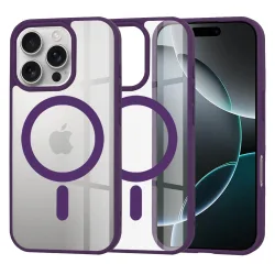 Custodia MagSafe per Apple iPhone 16 Pro, Techsuit, Pro, Viola