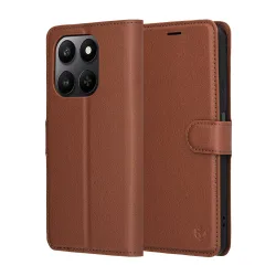 Custodia per Honor 400 Smart 4G / X7d 4G / 400 Smart 5G, Techsuit, Leather Folio, Marrone