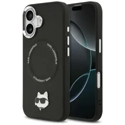 Custodia MagSafe per Apple iPhone 17, Karl Lagerfeld, Choupette Pin, Nera