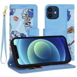 Custodia per Apple iPhone 12 / 12 Pro, Techsuit, FlipCraft, Blu