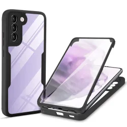 Custodia per Samsung Galaxy S21 FE 5G G990, Techsuit, ColorVerse 360, Nera