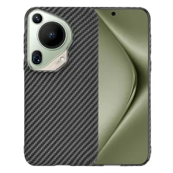 Custodia per Huawei Pura 70 Ultra, Techsuit, Carbonite FiberShell, Nera