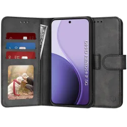 Custodia per Oppo Reno14 FS 5G / Reno14 F, Techsuit, Diary Book, Nera