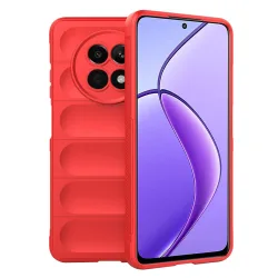 Custodia per Realme 12x / 12, Techsuit, Magic Shield, Rossa