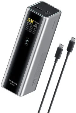 Batteria Esterna Cuktech, 20000mAh, 210W, QC + PD, 1 x USB-A - 2 x USB-C, Grigio CKPB200UGLGR
