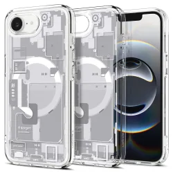 Custodia MagSafe per Apple iPhone 17e / 16e, Spigen, Ultra Hybrid Zero One, Bianca ACS09142