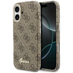 Custodia MagSafe per Apple iPhone 17, Guess, 4G Script Logo, Marrone