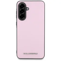 Custodia per Samsung Galaxy A56 A566, Karl Lagerfeld, Saffiano Metal Logo, Rosa