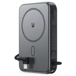 Batteria Esterna Wireless Acefast M24, 10000mAh, 22.5W, PD + FQI, 1 x QI - 2 x USB-C, Grigio