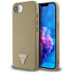 Custodia MagSafe per Apple iPhone 17e / 16e, Guess, Logo Triangolo Granulato, Marrone